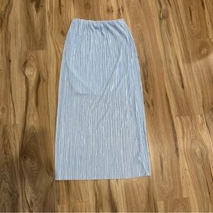 Sky Blue Pleated Skirt